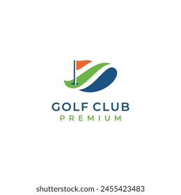 simple modern sport golf club logo vector style for action outdoor sport brand