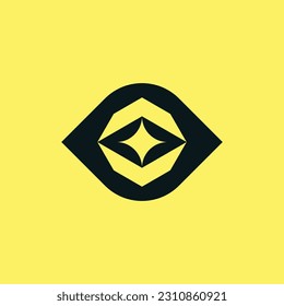 simple and modern star eye logo