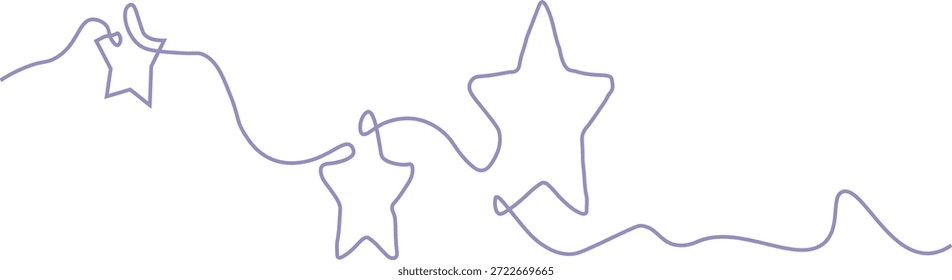 Un icono de estrella simple y moderno dibujado con un solo trazo continuo, ideal para logotipos o acentos decorativos.