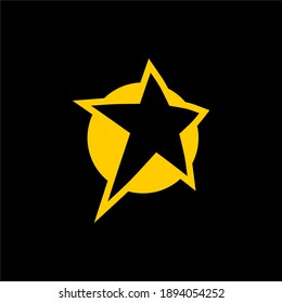 simple modern star logo design 