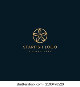 Simple Modern Starfish Circle Logo