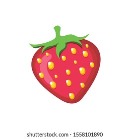 simple modern strawberry vector illustration design