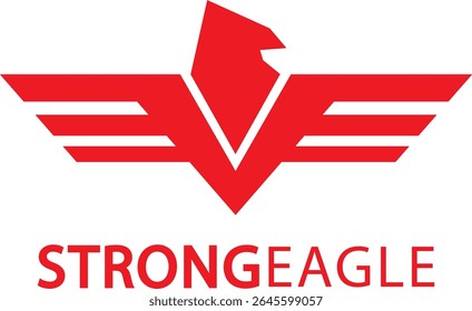 Simple and modern Strong Eagle Logo Design