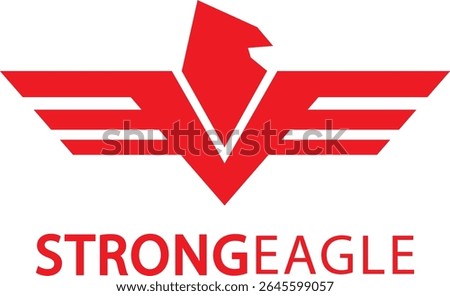 Simple and modern Strong Eagle Logo Design