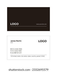 A simple, modern style business card template design.