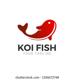 A simple and modern style of Koi Fish logo