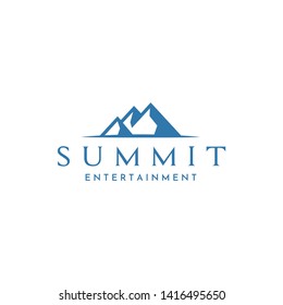 Simple Modern Summit Everest Alpine Montain for Adventure Outdoor Logo Design Vector