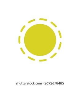 Icono mínimo del sol simple y moderno
