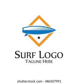 Simple modern Surf logo template