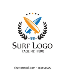 Simple modern Surf logo template