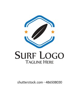 Simple modern Surf logo template