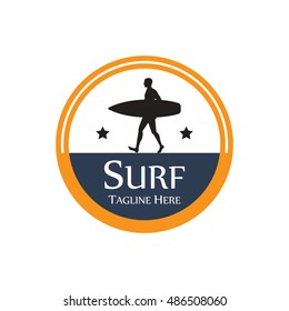 Simple modern Surf logo template