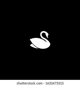 Simple and modern swan logo
