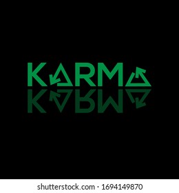 Simple modern symbol of karma with cycle
