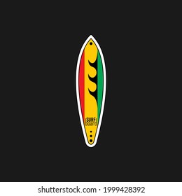 Einfache und moderne Symbolvorlage für Surfunternehmen.