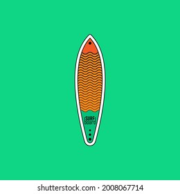 Simple and modern symbol template for surfing companies.