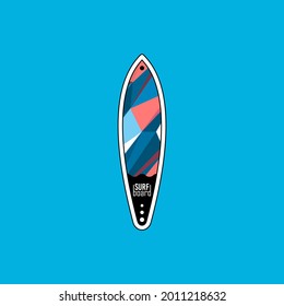 Simple and modern symbol template for surfing companies.