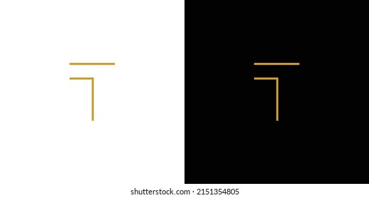  simple and modern T letter initials logo design