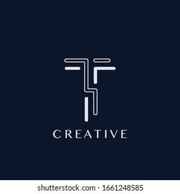 Simple Modern T Letter Logo, Monogram Vector Design Logo Template