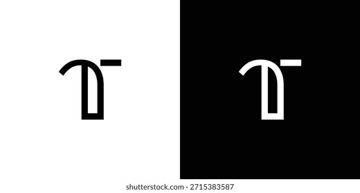 Diseño de logotipo de letra T simple y moderno