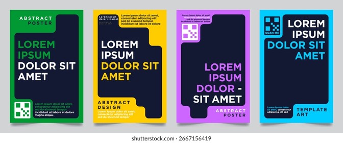 Simple modern template with abstract geometric shapes. Creative frame for text, flyer, poster, brochure, or cover layout.