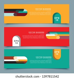 simple modern template horizontal banner vector