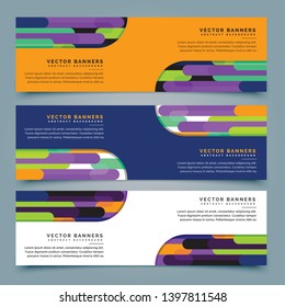 simple modern template horizontal banner vector
