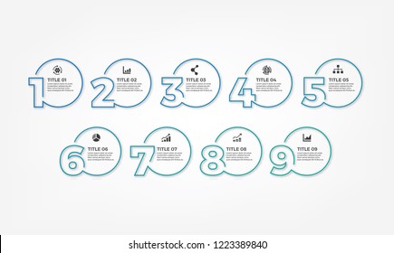 Simple modern thin line Infographic design template. Infographic design isolated on white background