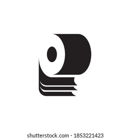 simple modern tissue roll vector icon