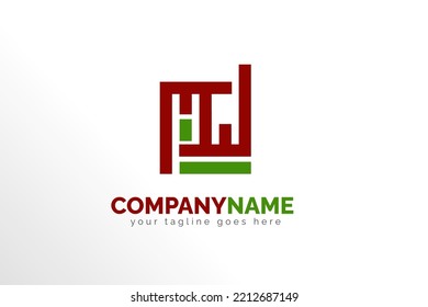 Simple Modern Trading Company Logo Illustration For Your Business, Company, Brand, And Many More. In Red And Green Color. Ready To Use Template