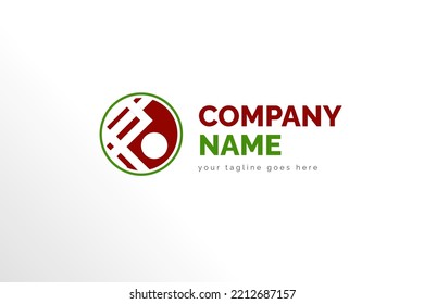 Simple Modern Trading Company Logo Illustration for your Business, Company, Brand, and Many More. In Red and green color. Ready To Use Template