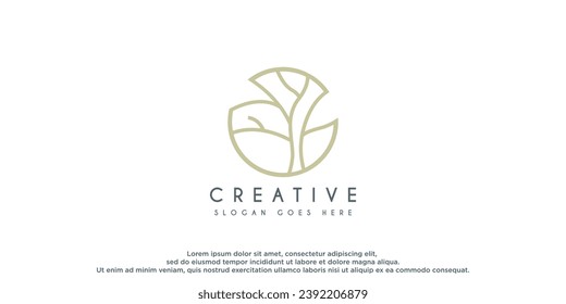 diseño de logotipo de árbol simple