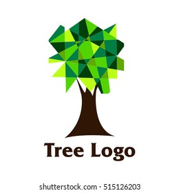 Simple modern tree logo. Nature growth logo design concept