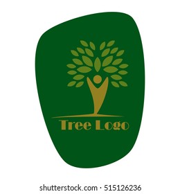 Simple modern tree logo. Nature growth logo design concept