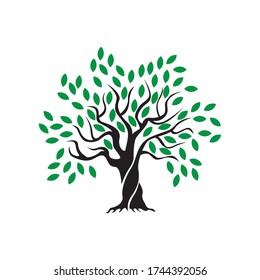 árboles simples y modernos ilustración de logotipo natural 2