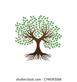 simple and modern trees natural logo illustration 1