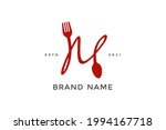 Simple, Modern and Unique illustration logo design initial M combine with fork and spoon. Logo recommended for business related Beverages, Restaurant, Cafe and Food.