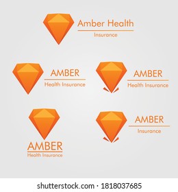 logotipo sencillo y único color ámbar ideas de diseño de logotipo para empresas de seguros de finanzas comerciales con fondo blanco