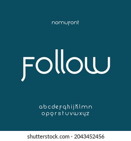 Simple modern urban alphabet fonts. Typography technology, digital, future creative font. vector illustration