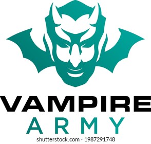 Simple and modern vampire logo for company, business, community, team, etc.