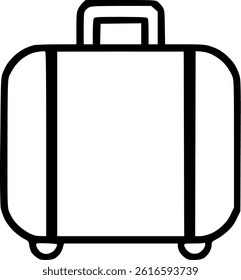 Simple and modern vector art of luggage, capturing the essence of travel.