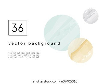 Simple modern vector background with colorful pastel abstract circles and text
