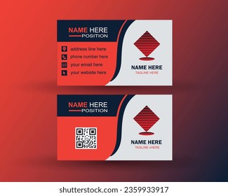 diseño simple y moderno de tarjetas de visita vectorial