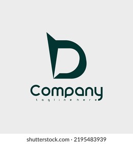 simple and modern vector company logo design idea with abstract shape