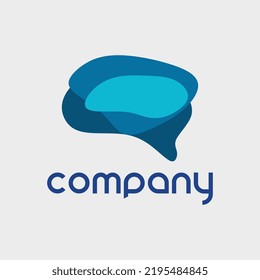 einfache und moderne Design-Ideen des VektorFirmenlogo mit abstrakter Gehirnform