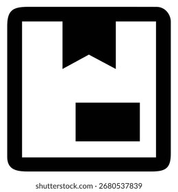 Uma ilustração vetorial simples e moderna de uma silhueta de caixa, ideal para uso em projetos de embalagem, entrega, transporte, armazenamento e projeto de logística. Perfeito para aplicativos, sites, marca e esteira de impressão