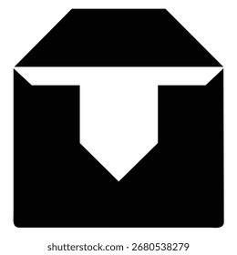 Una Ilustración vectorial simple y moderna de una silueta de caja, ideal para su uso en proyectos de diseño de embalaje, entrega, envío, almacenamiento y logística. Perfecto para App, Sitios web, marca y estera de impresión