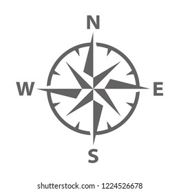 Simple Modern Vector illustration of a compass rose symbol