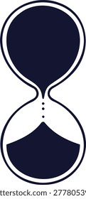 A simple, modern vector illustration of an hourglass with sand trickling down, symbolizing the passage of time, deadlines, and efficiency.