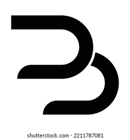 Simple Modern Vector Letter B monogram letter Logo in gold Logotype design for company branding and identity design